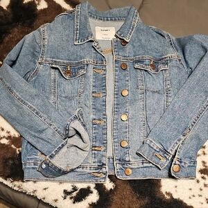 Old Navy Blue Jean Jacket Cropped Style